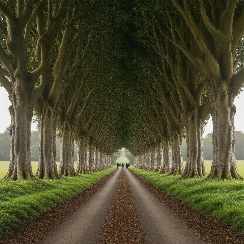 Click to view larger image AI-created image of Dark Hedges