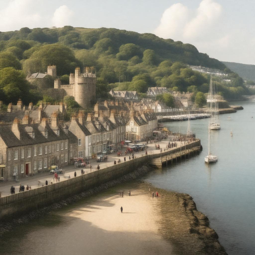 AI-created image of Dartmouth, Devon, England