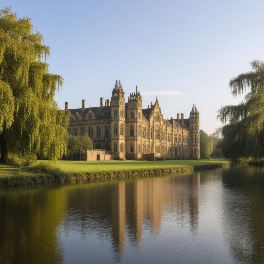 AI-created image of Darwin College, Cambridge