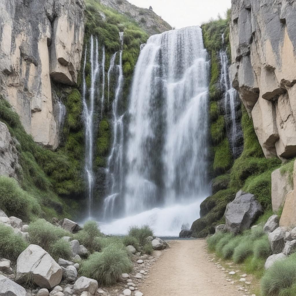 AI-created image of Darwin Falls