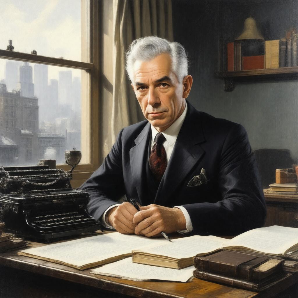 AI-created image of Dashiell Hammett