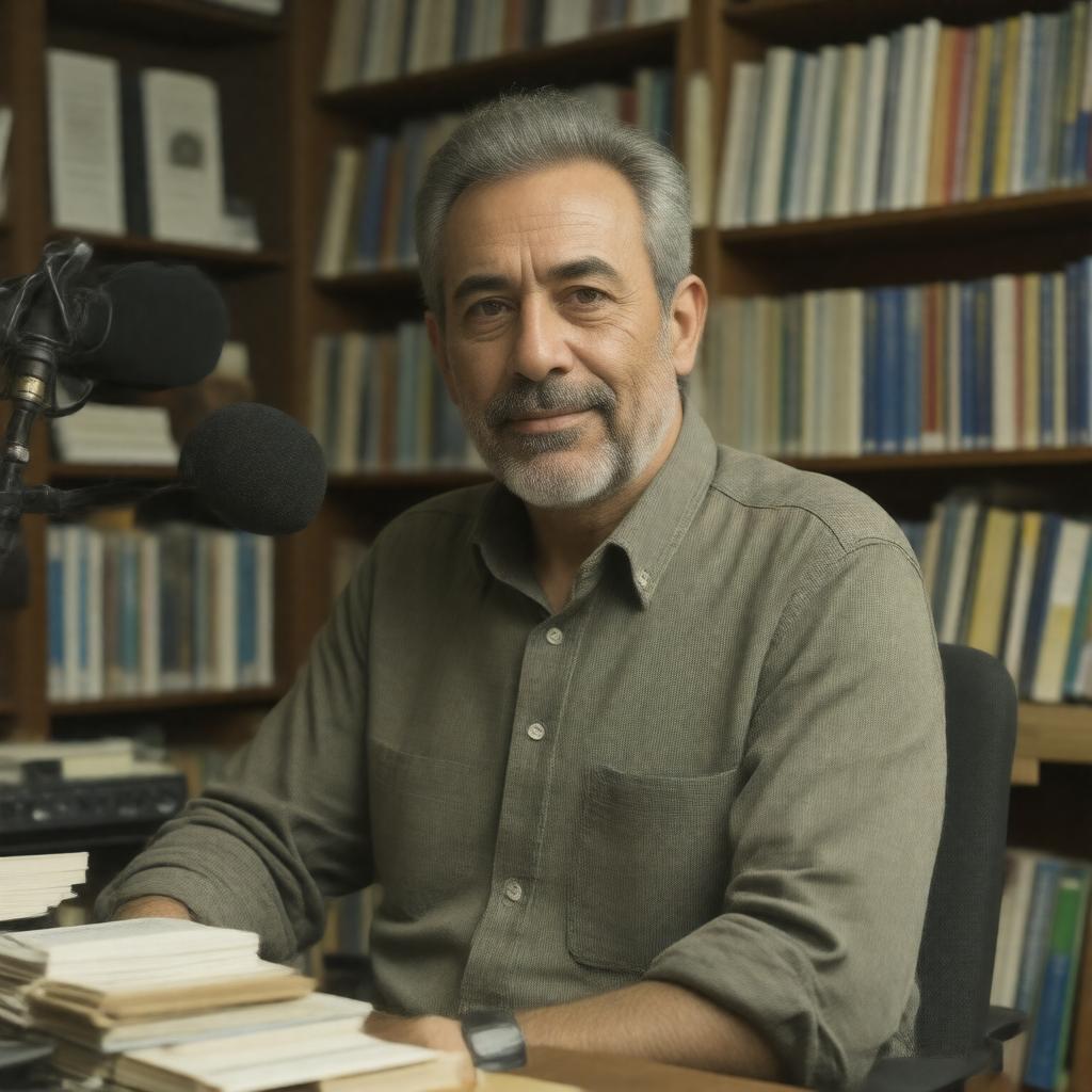 Click to view larger image AI-created image of David Barsamian