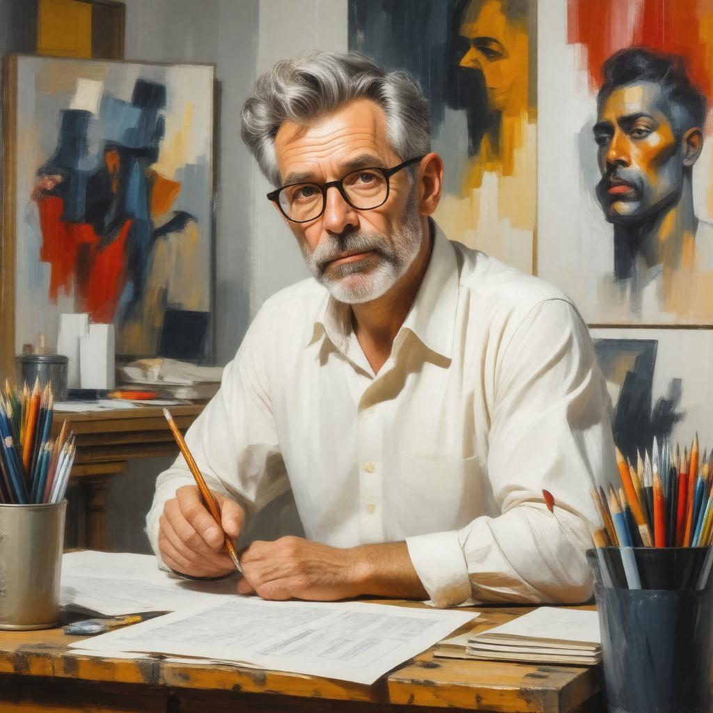 AI-created image of David Shrigley