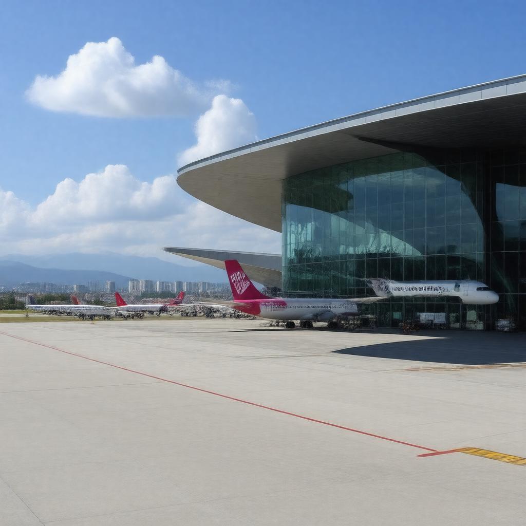 AI-created image of David the Builder Kutaisi International Airport