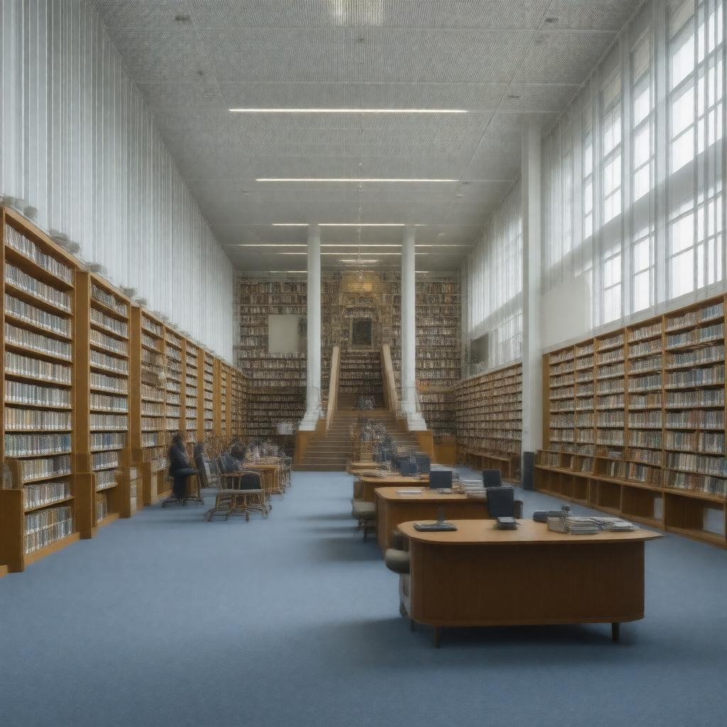 Click to view larger image AI-created image of Davis Family Library