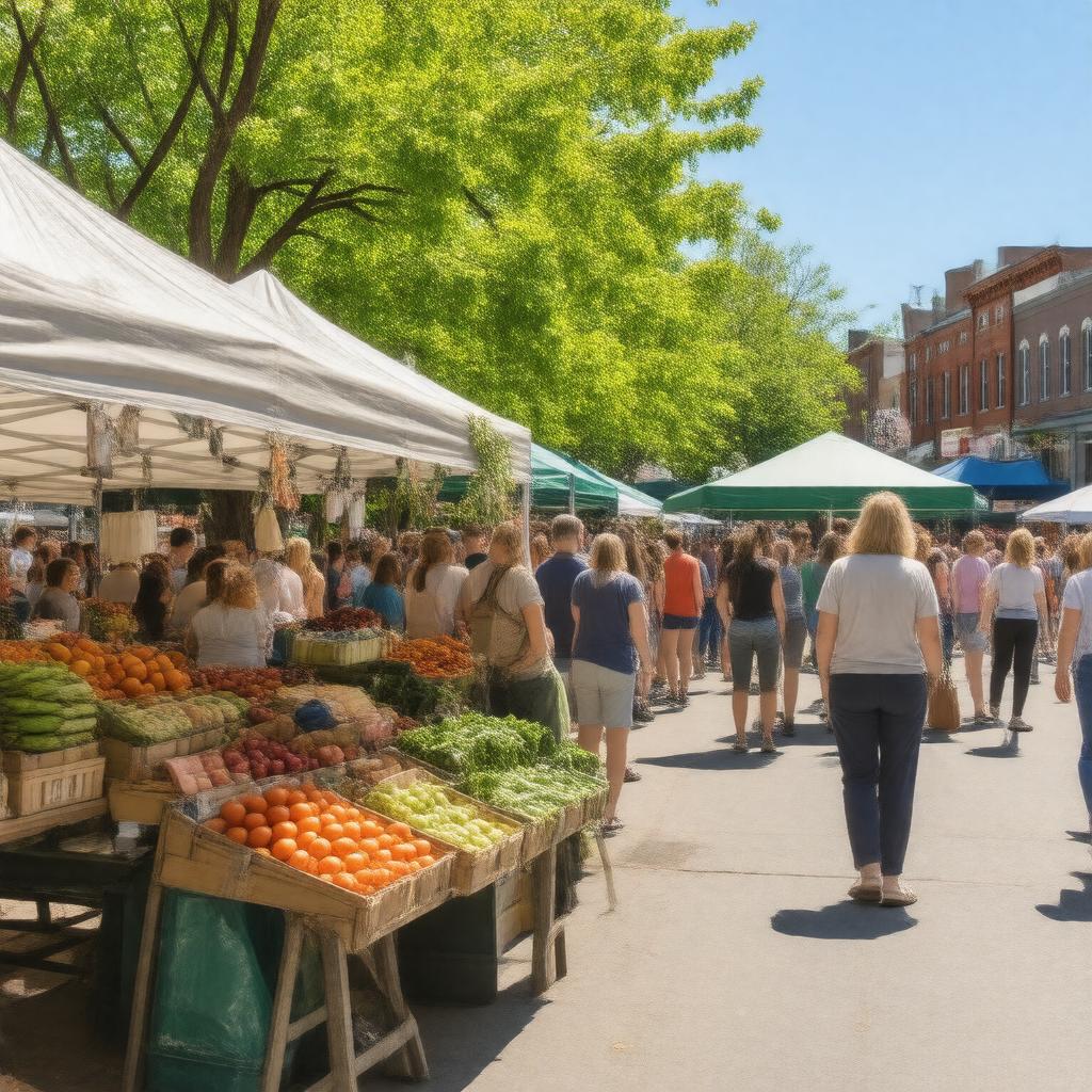 AI-created image of Davis Square Farmers Market