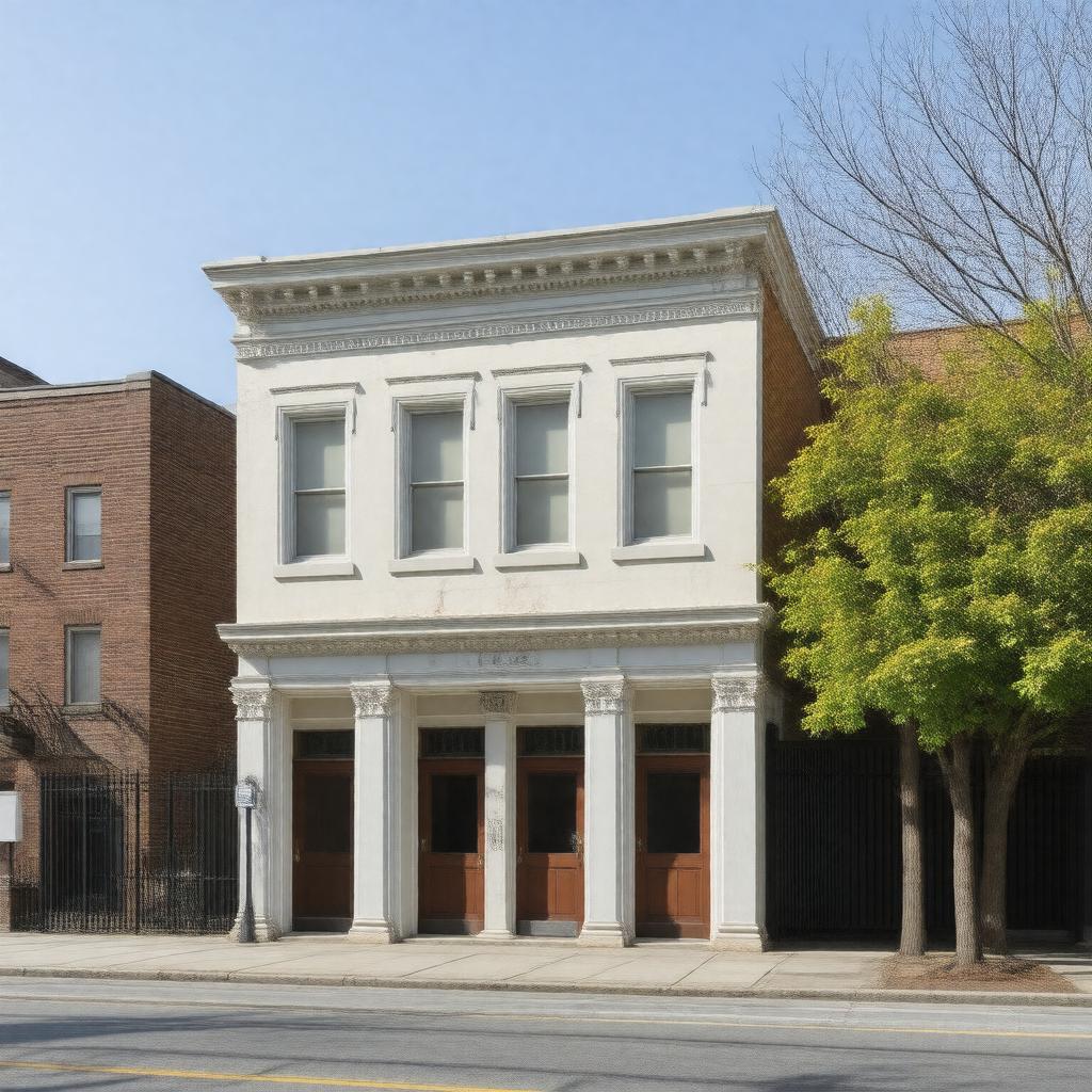 Click to view larger image AI-created image of Davis Square Post Office