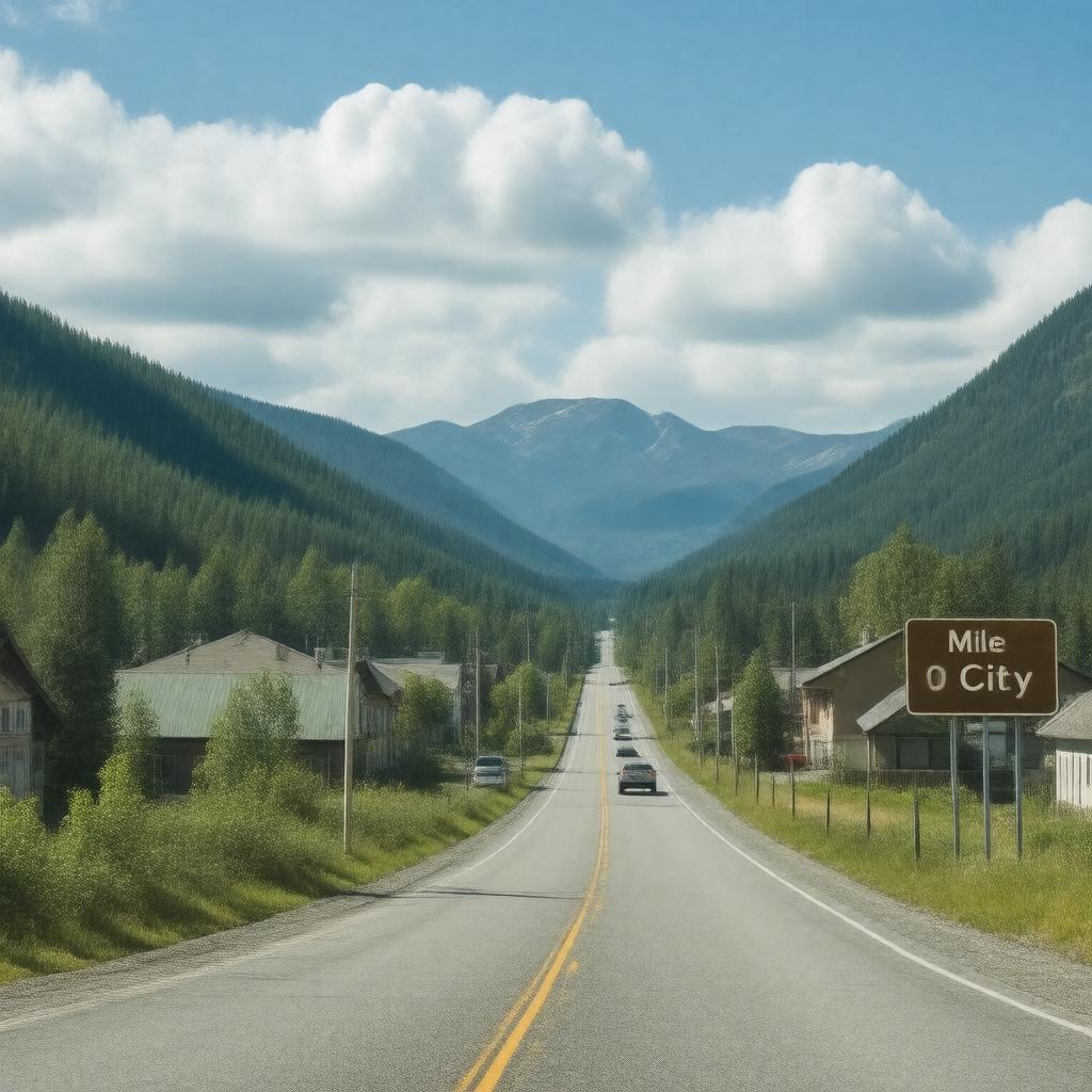 AI-created image of Dawson Creek, British Columbia