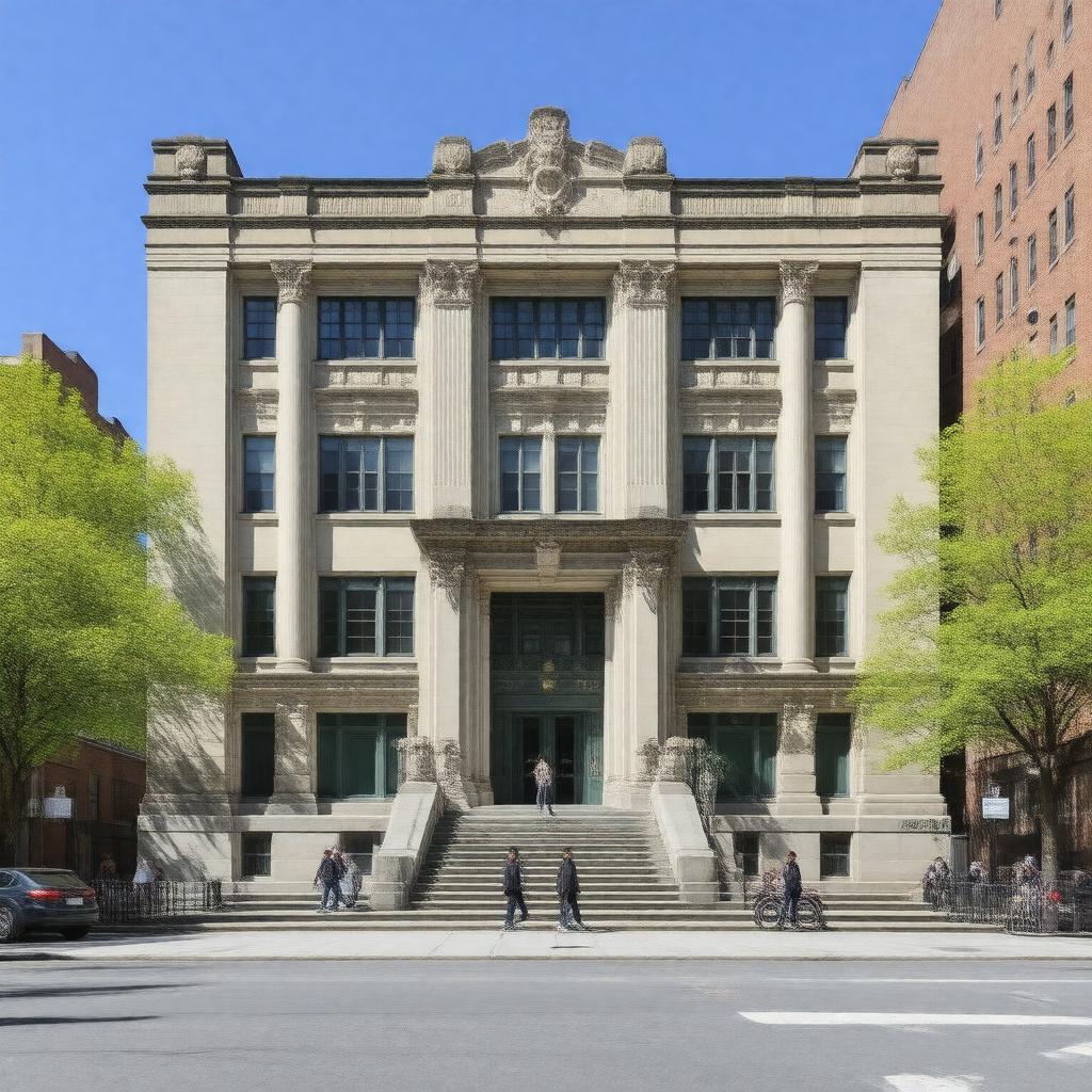 AI-created image of DeWitt Clinton High School