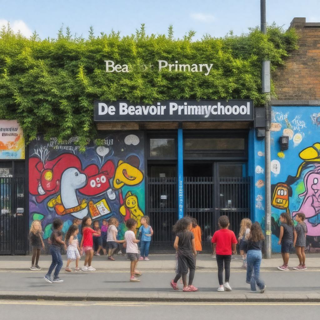 AI-created image of De Beauvoir Primary School