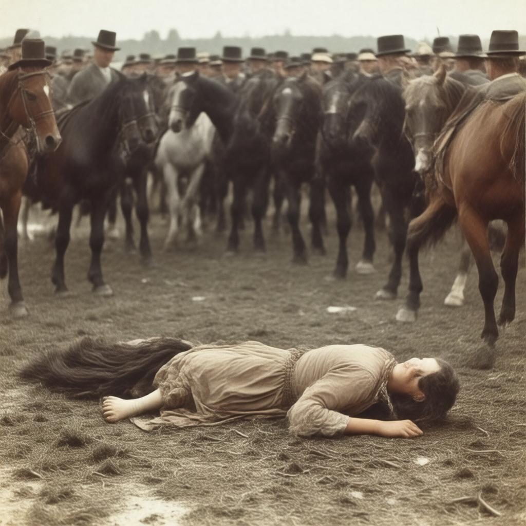 Click to view larger image AI-created image of Death at the 1913 Epsom Derby