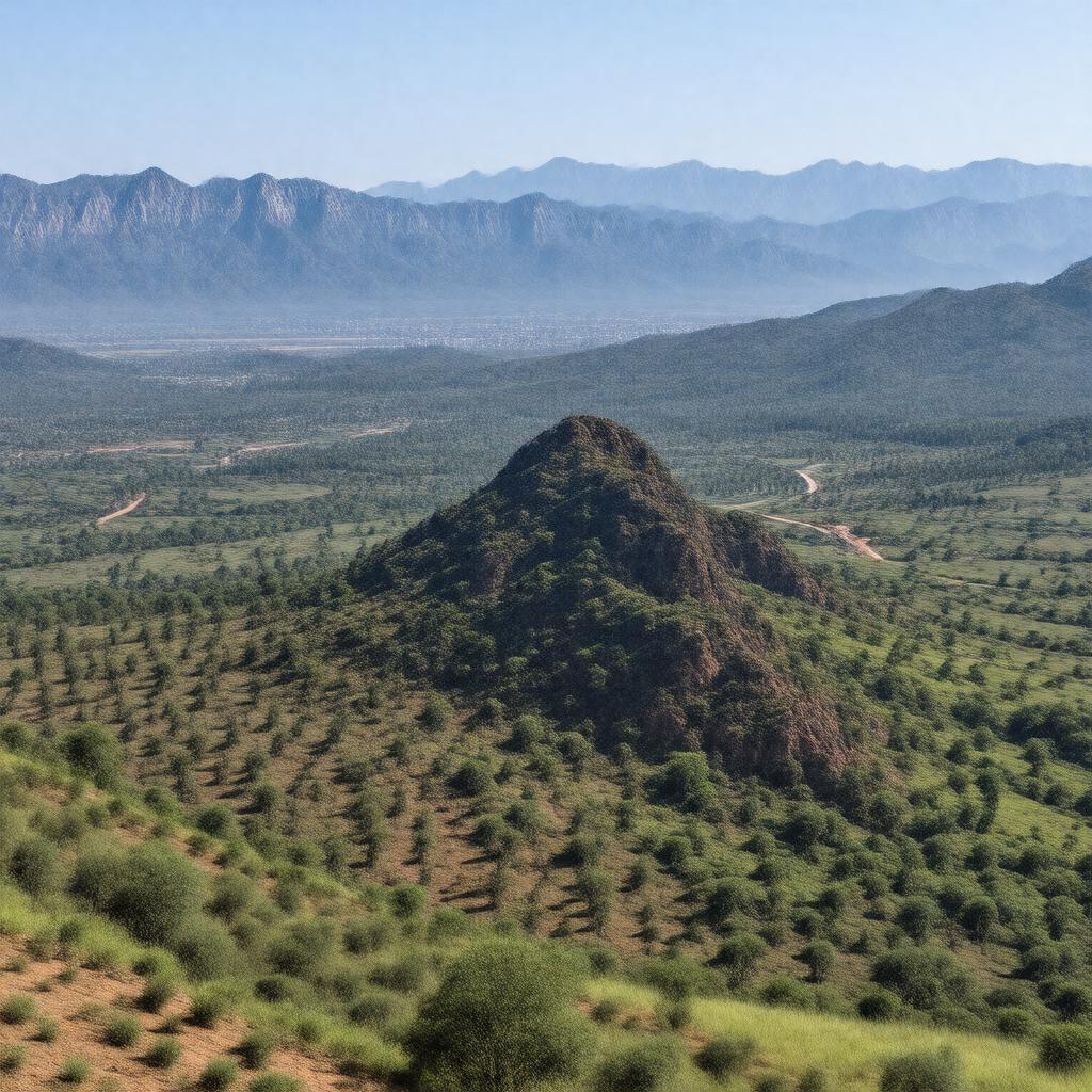 AI-created image of Deccan plateau
