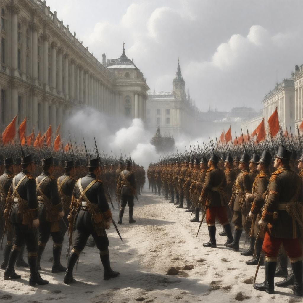 AI-created image of Decembrist revolt