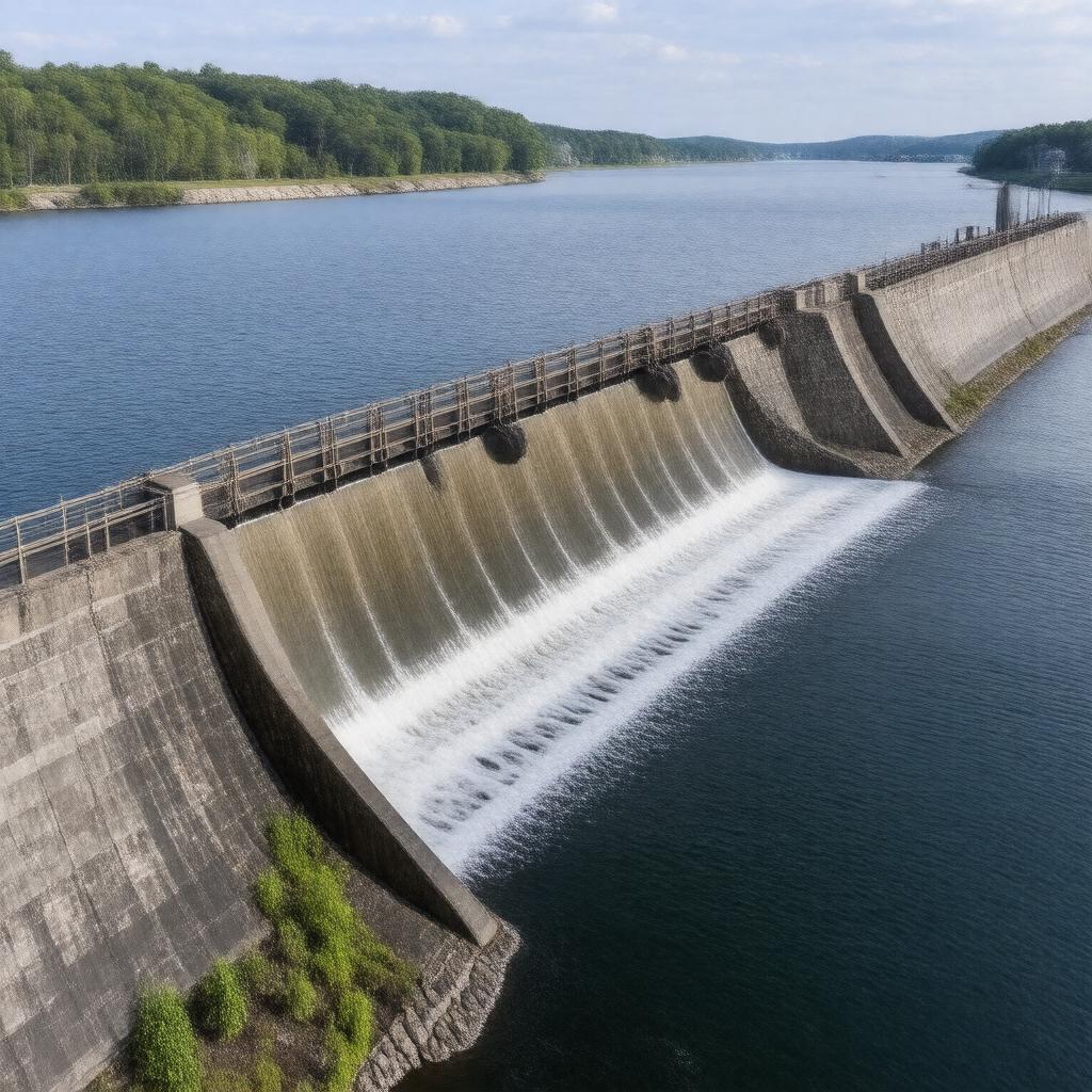 AI-created image of Dedham Dam