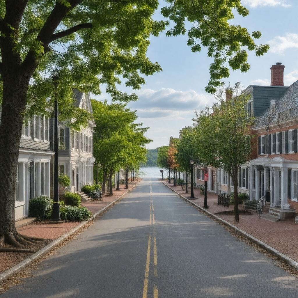 AI-created image of Dedham, Massachusetts, United States
