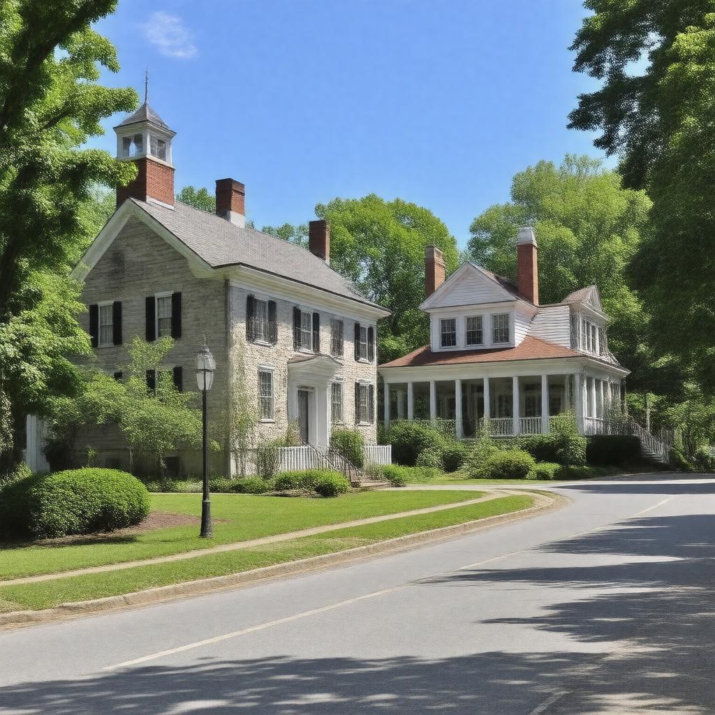 Click to view larger image AI-created image of Dedham Village Historic District