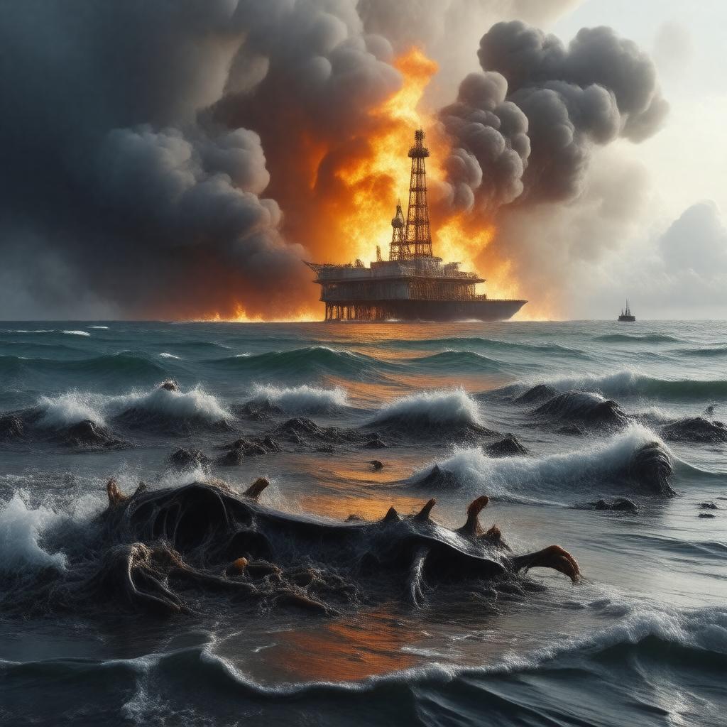 AI-created image of Deepwater Horizon oil spill