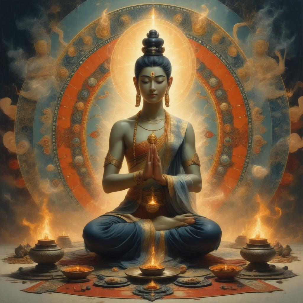 AI-created image of Deity yoga