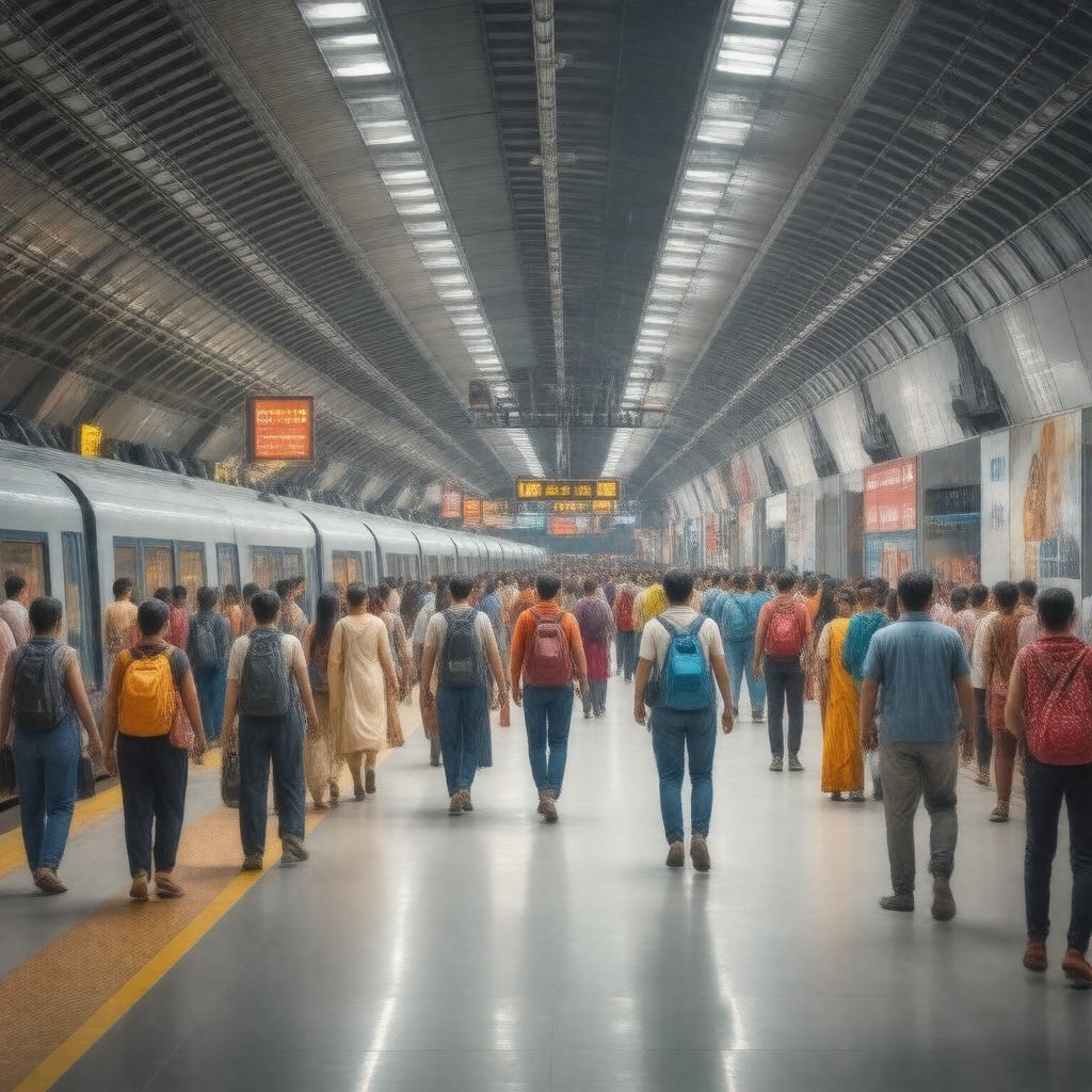 AI-created image of Delhi Metro