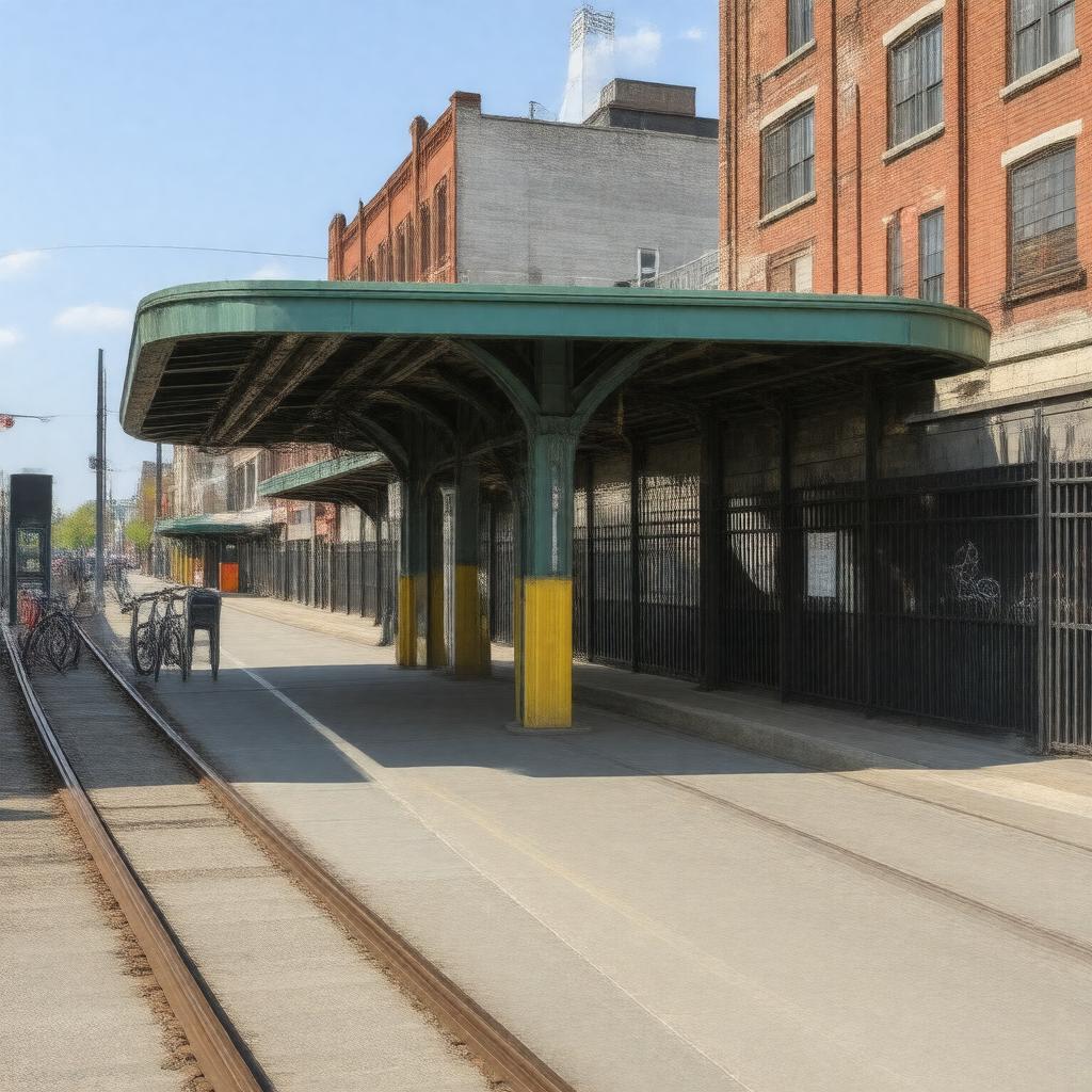 Click to view larger image AI-created image of Delmar Loop MetroLink station