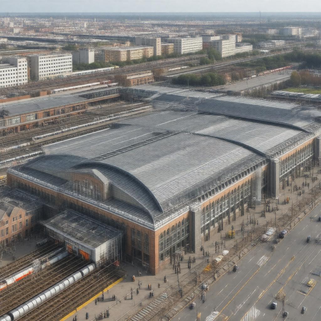 AI-created image of Den Haag Centraal