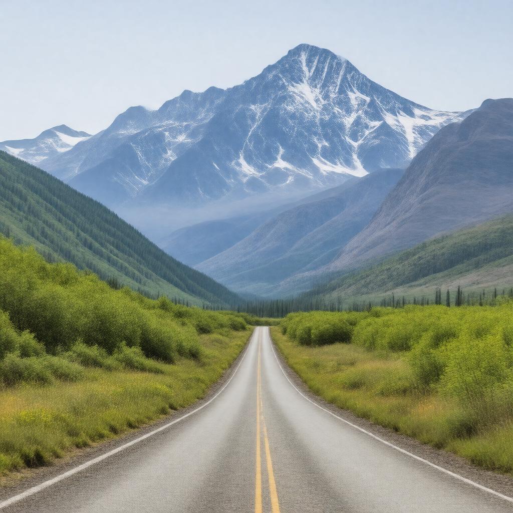 AI-created image of Denali Park Road
