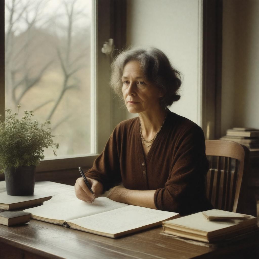 AI-created image of Denise Levertov