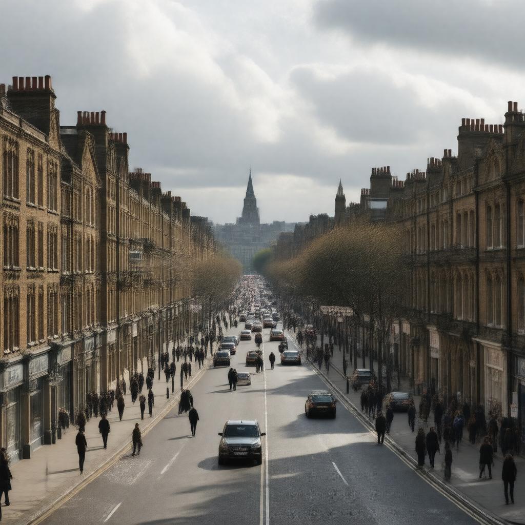 AI-created image of Denmark Hill, London