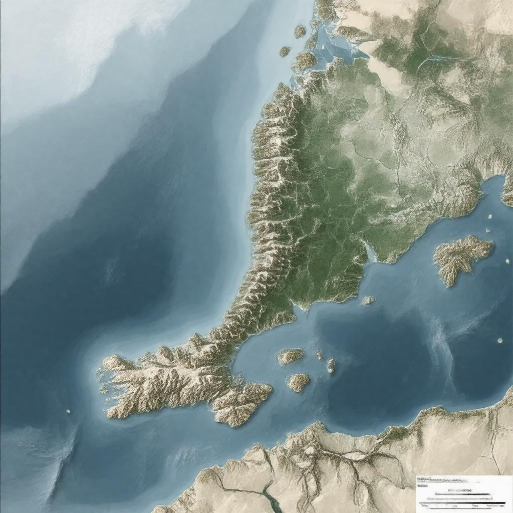 AI-created image of Denmark Strait