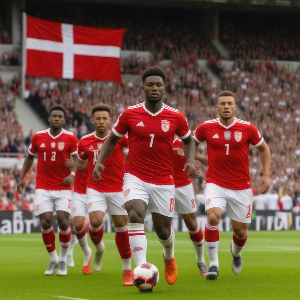 AI-created image of Denmark national football team