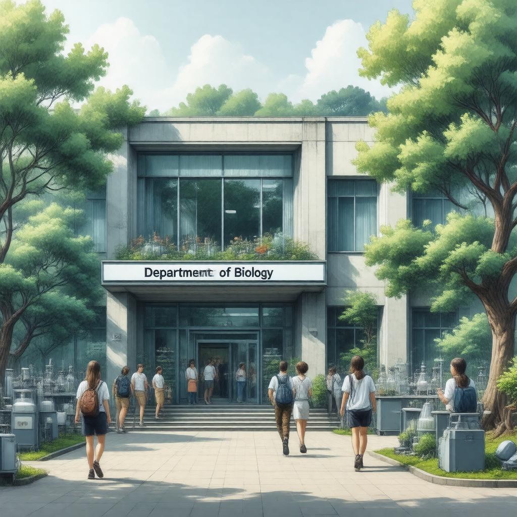 AI-created image of Department of Biology
