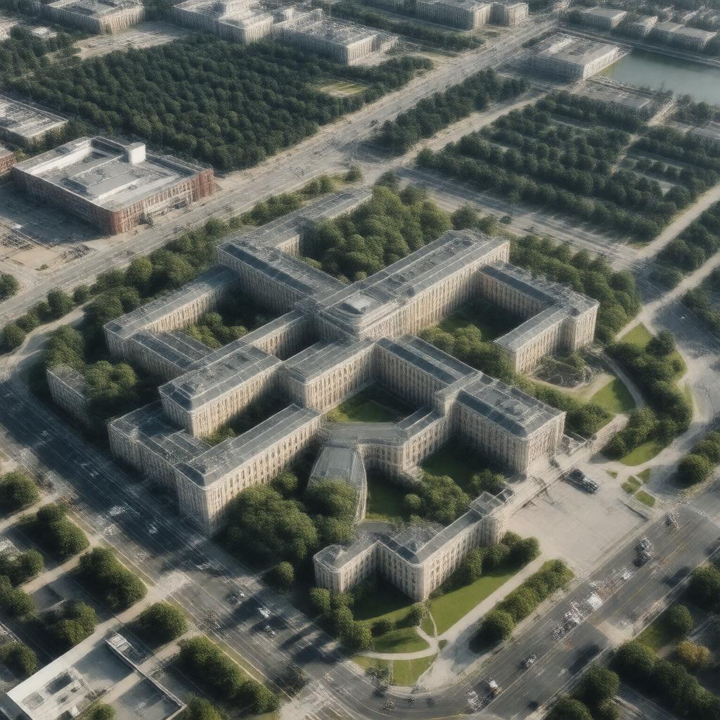 Click to view larger image AI-created image of Department of Defense headquarters
