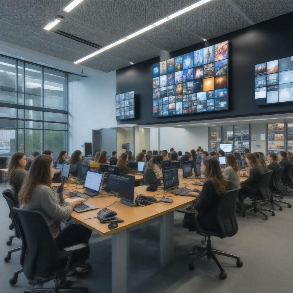 Click to view larger image AI-created image of Department of Digital Media Studies