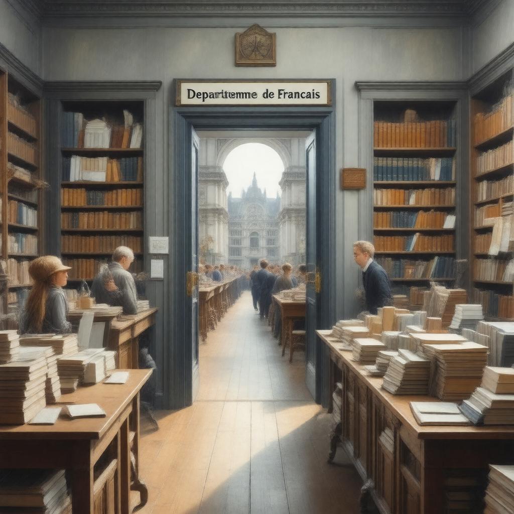 Click to view larger image AI-created image of Department of French