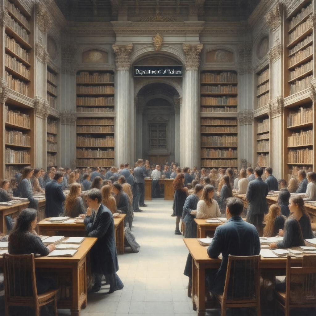 AI-created image of Department of Italian