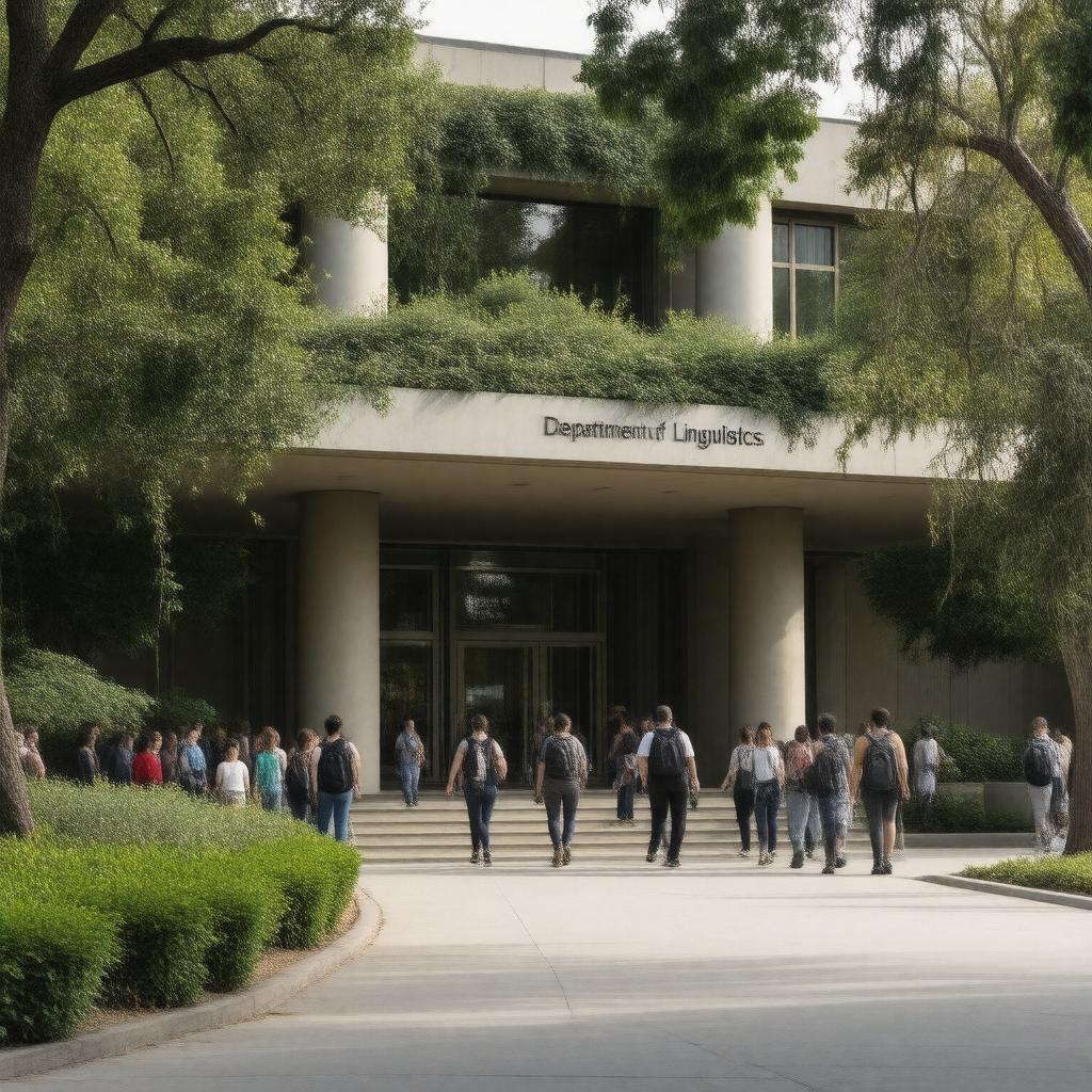 AI-created image of Department of Linguistics, UC Berkeley