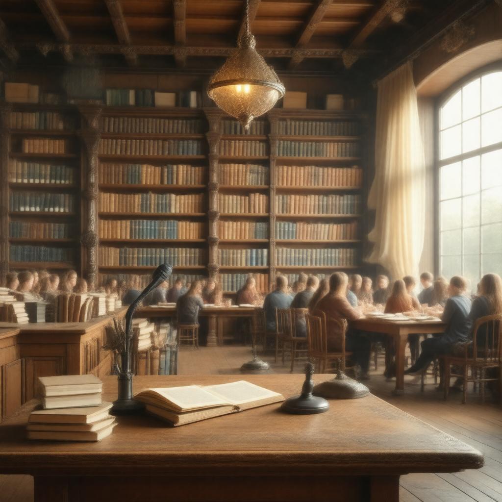 Click to view larger image AI-created image of Department of Literature