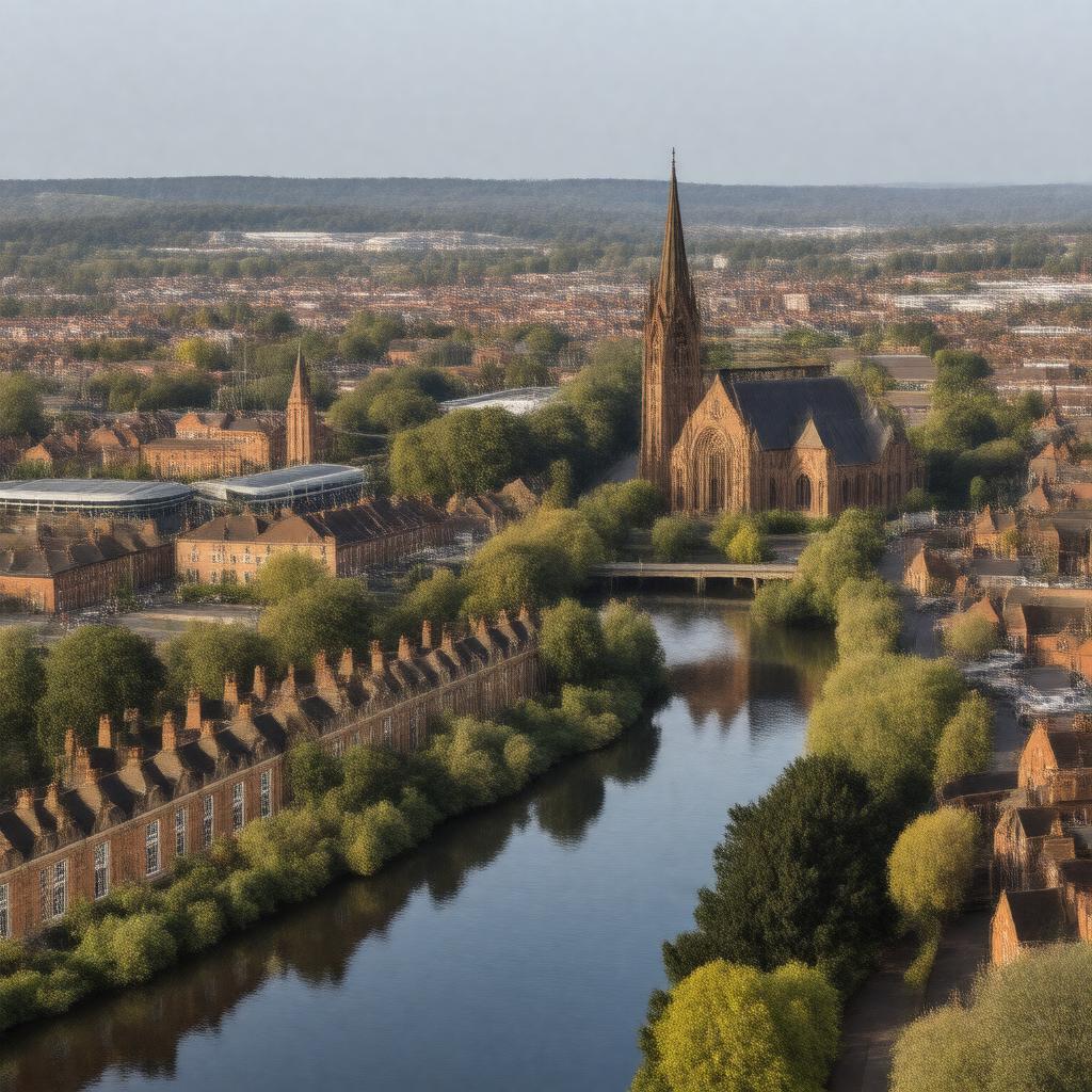 AI-created image of Derby, England