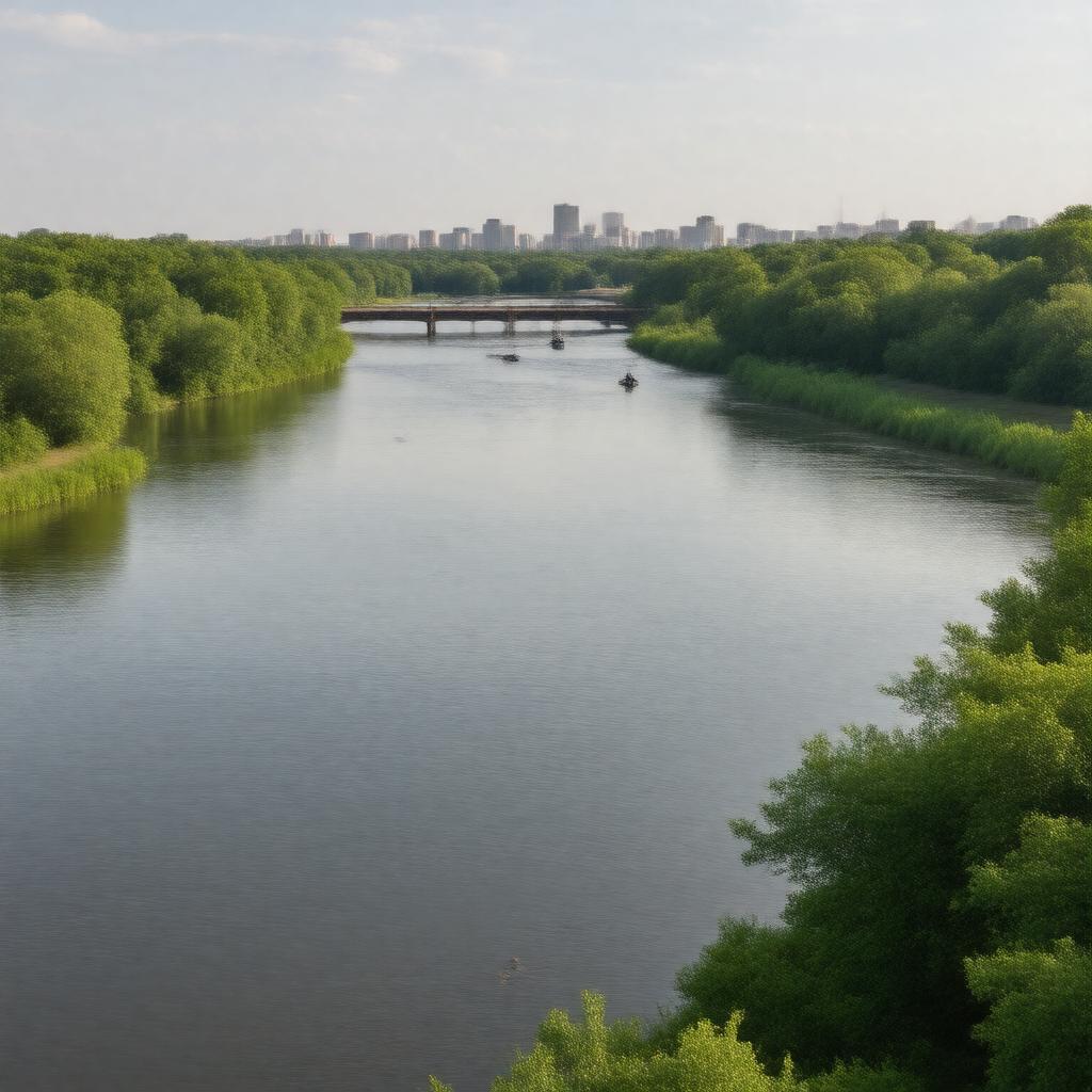 AI-created image of Des Moines River