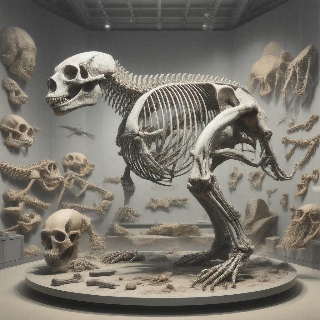 Click to view larger image AI-created image of Description of the Skeleton of an Extinct Gigantic Sloth, Megatherium, from Buenos Ayres