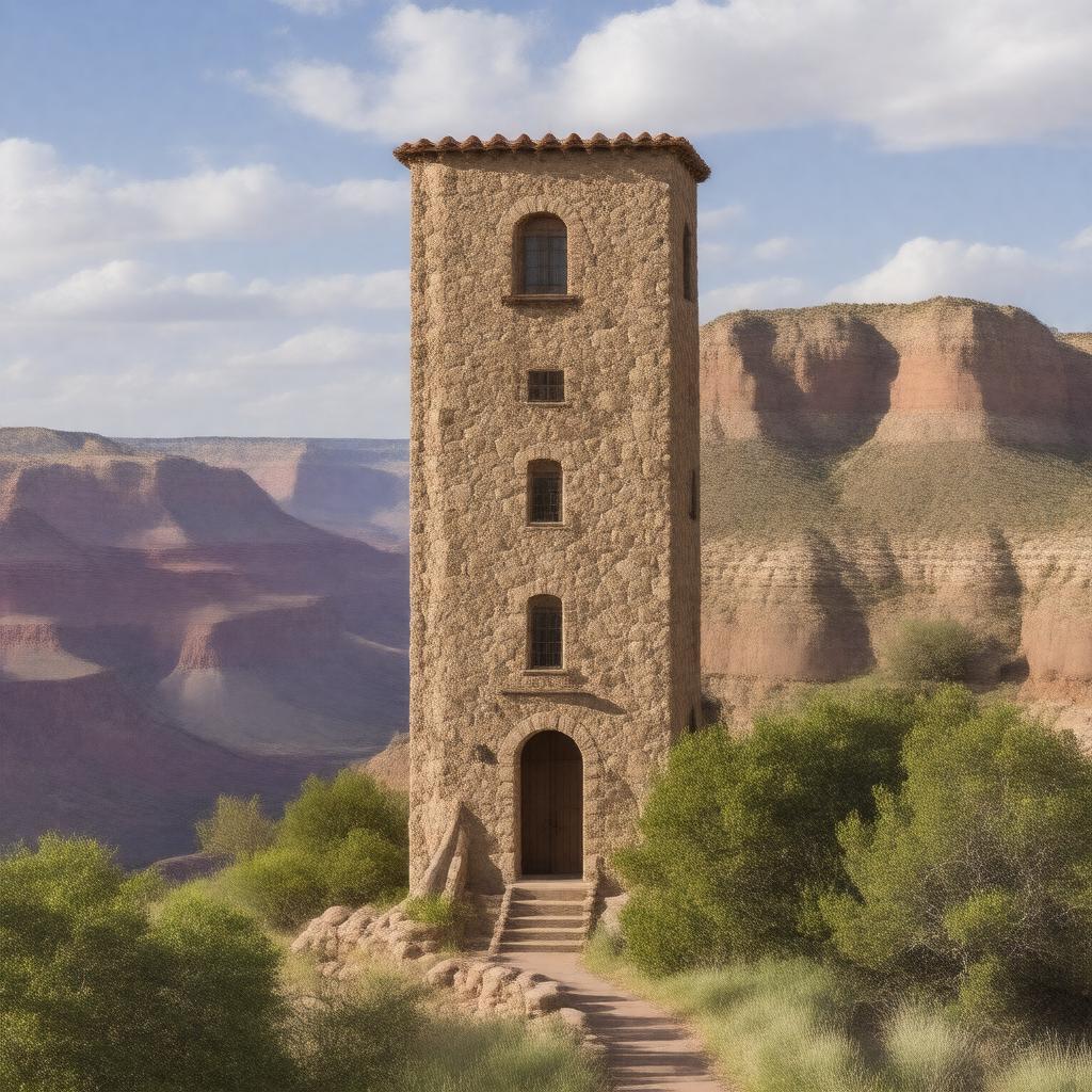 AI-created image of Desert View Watchtower