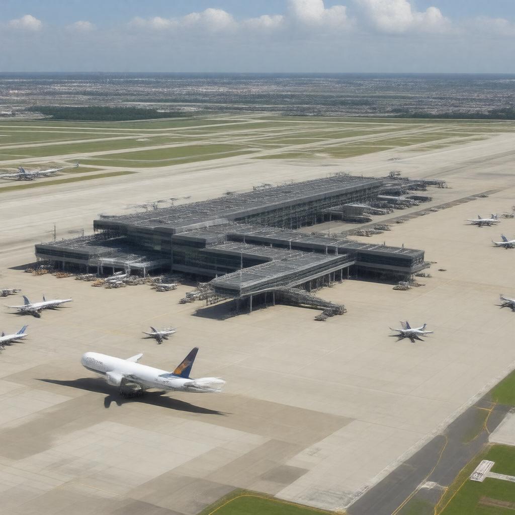 Click to view larger image AI-created image of Detroit Metropolitan Airport