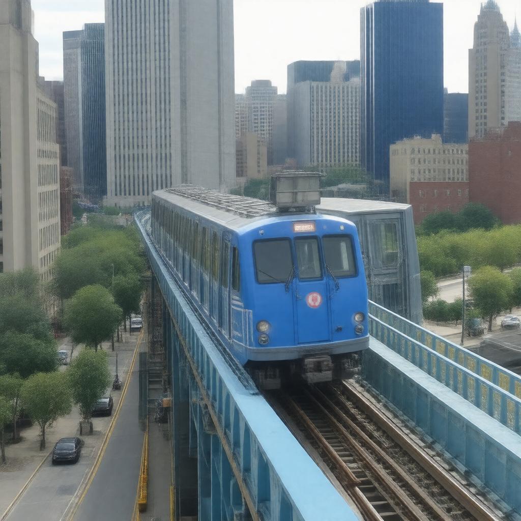 AI-created image of Detroit People Mover