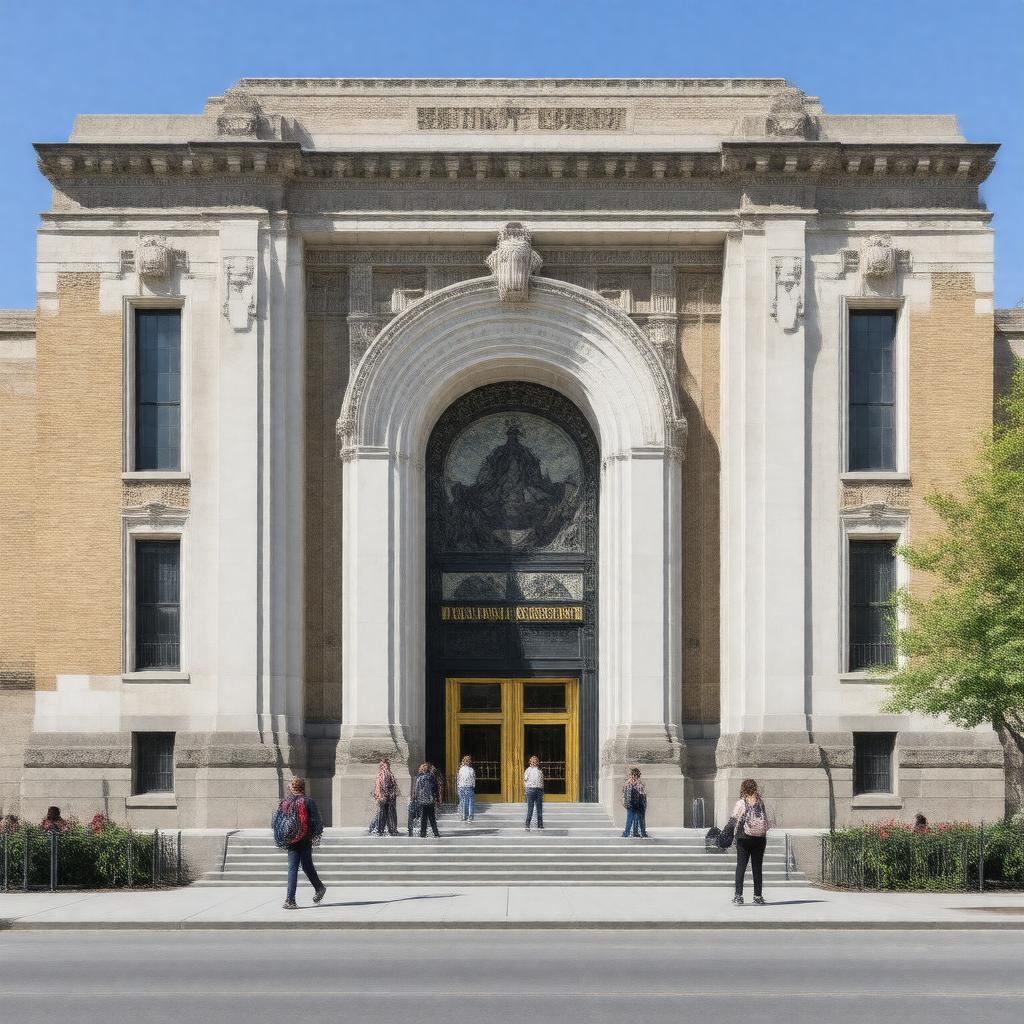 AI-created image of Detroit Public Library