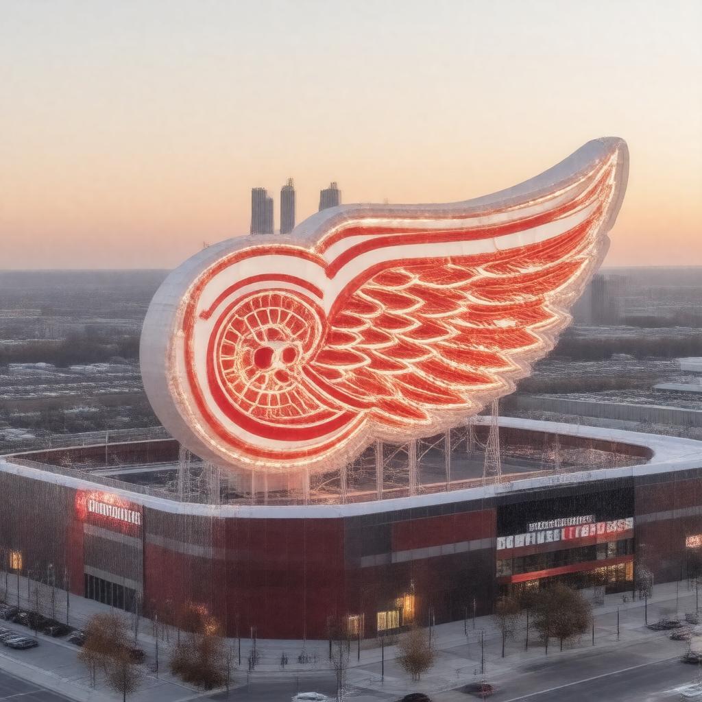 AI-created image of Detroit Red Wings