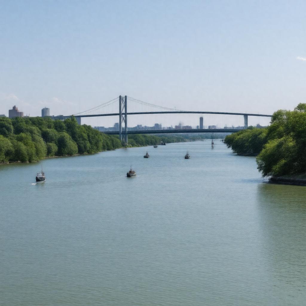 AI-created image of Detroit River