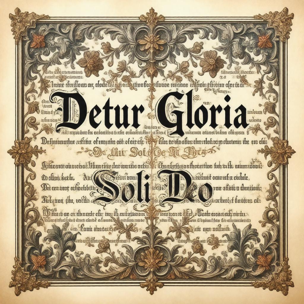 AI-created image of Detur Gloria Soli Deo