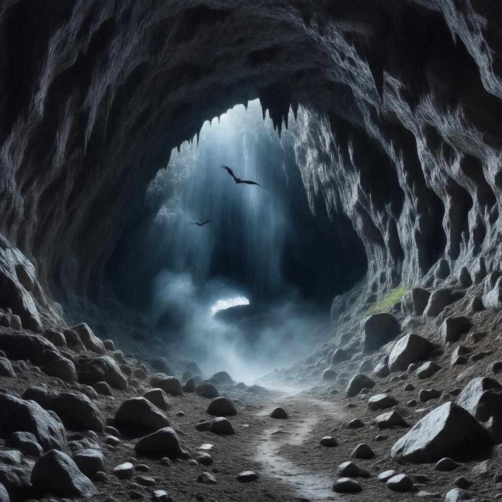 Click to view larger image AI-created image of Devil's Icebox Cave