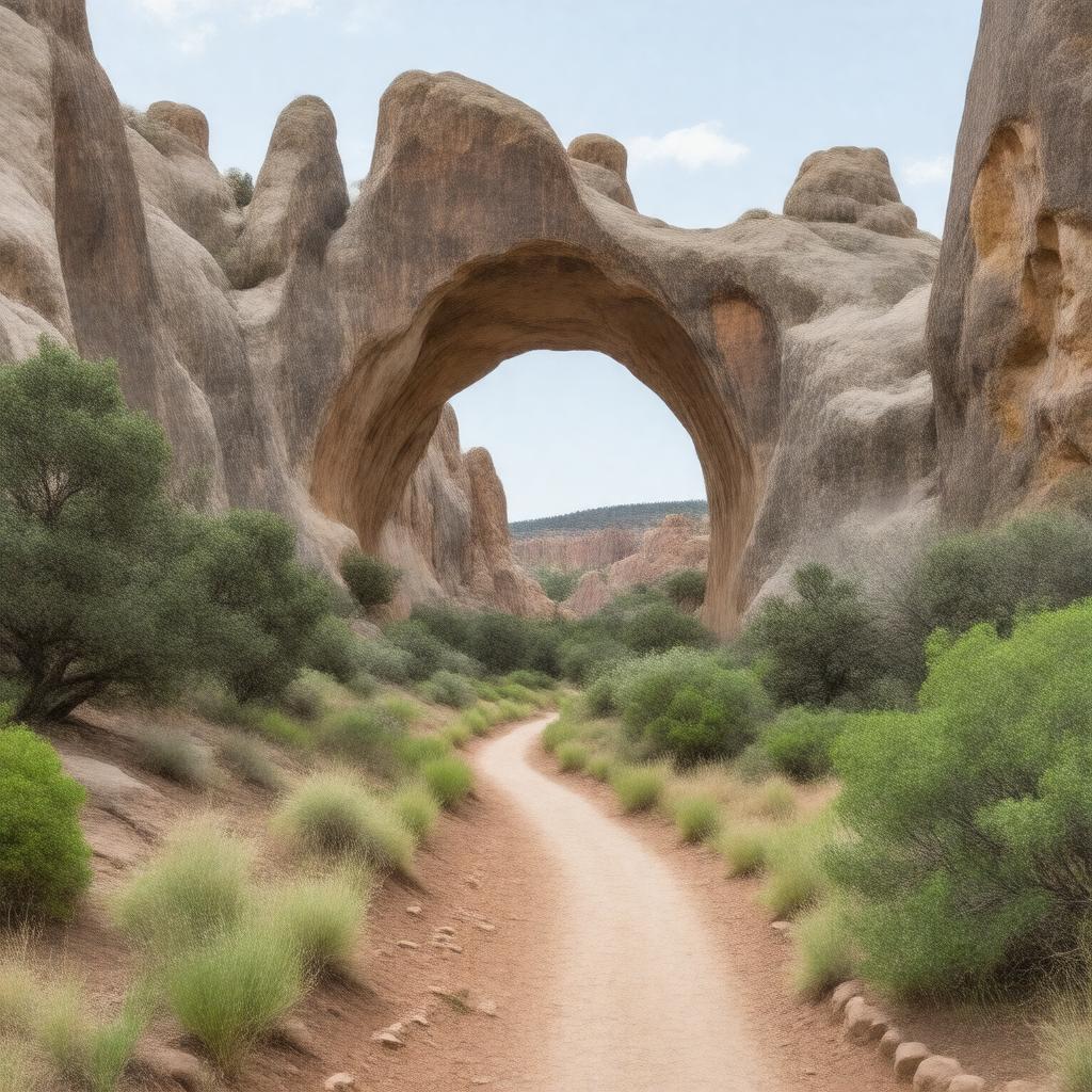 AI-created image of Devil's Kitchen Trail