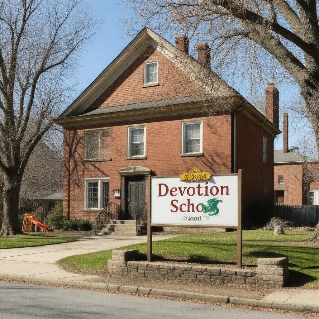 Click to view larger image AI-created image of Devotion School